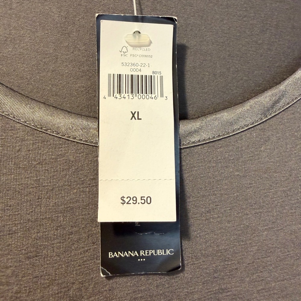Banana Republic Luxe Touch Tank Top Gray Sleeveless Scoop Neck XL Womens New - Picture 4 of 13